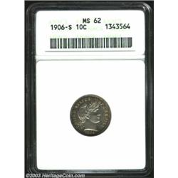1906-S 10C MS62 ANACS.
