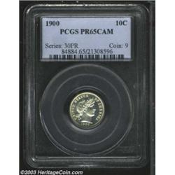 1900 10C PR65 Cameo PCGS.