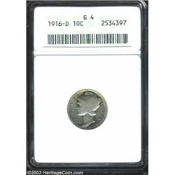 1916-D 10C Good 4 ANACS.