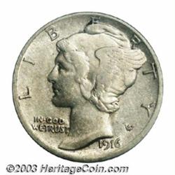 1916-D 10C XF45 PCGS.