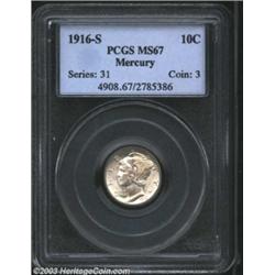 1916-S 10C MS67 PCGS.