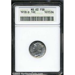 1918-D 10C MS62 Full Bands ANACS.