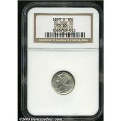 1919-D 10C MS65 NGC.