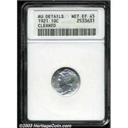 1921 10C --Cleaned--ANACS. AU Details, Net XF45.
