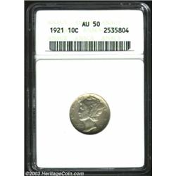 1921 10C AU50 ANACS.