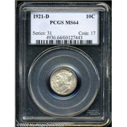 1921-D 10C MS64 PCGS.