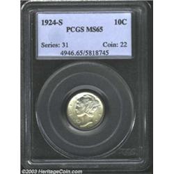 1924-S 10C MS65 PCGS.