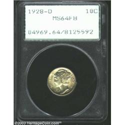 1928-D 10C MS64 Full Bands PCGS.