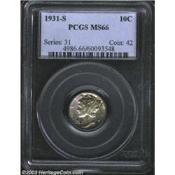 1931-S 10C MS66 PCGS.