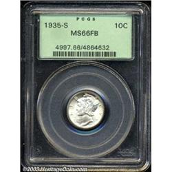 1935-S 10C MS66 Full Bands PCGS.