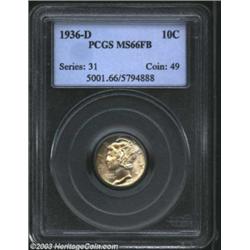 1936-D 10C MS66 Full Bands PCGS.