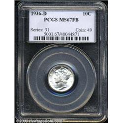 1936-D 10C MS67 Full Bands PCGS.