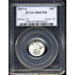 1937-S 10C MS67 Full Bands PCGS.