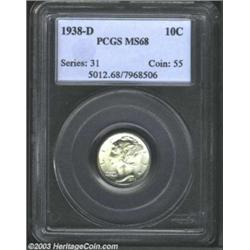 1938-D 10C MS68 PCGS.