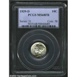 1939-D 10C MS68 Full Bands PCGS.