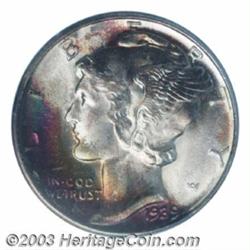 1939-D 10C MS69 Full Bands PCGS.