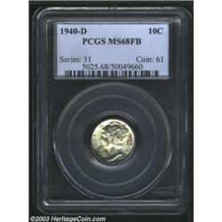 1940-D 10C MS68 Full Bands PCGS.