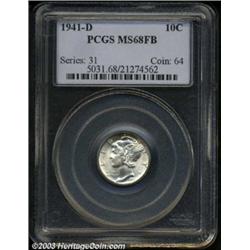 1941-D 10C MS68 Full Bands PCGS.
