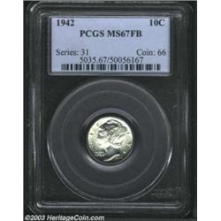1942 10C MS67 Full Bands PCGS.