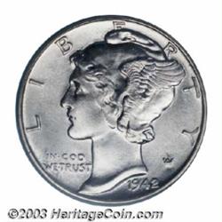 1942-D 10C MS68 Full Bands PCGS.