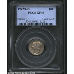 1942/1-D 10C XF40 PCGS.