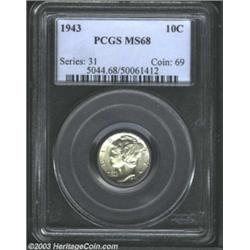 1943 10C MS68 PCGS.