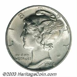 1945 10C MS64 Full Bands PCGS.