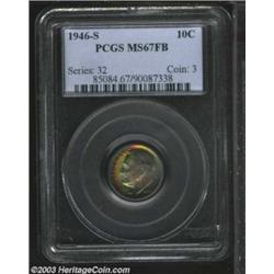 1946-S 10C MS67 Full Bands PCGS.