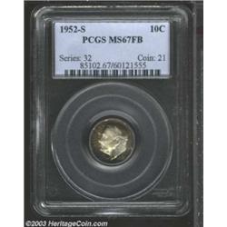 1952-S 10C MS67 Full Bands PCGS.