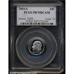 2003-S 10C Clad PR70 Deep Cameo PCGS.
