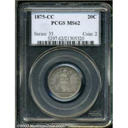 1875-CC 20C MS62 PCGS.