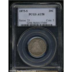 1875-S 20C AU58 PCGS.