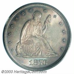 1876 20C MS67 PCGS.