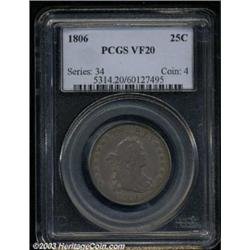 1806 25C VF20 PCGS.