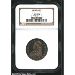 1818 25C AU55 NGC.