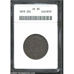 1819 25C Small 9 VF35 ANACS.