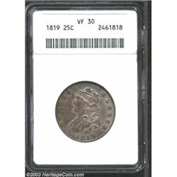 1819 25C Large 9 VF30 ANACS.