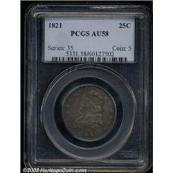 1821 25C AU58 PCGS.