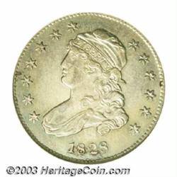 1828 25C 25/50C--Cleaned--ANACS. AU Details, Net AU50.