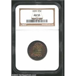 1831 25C Small Letters AU55 NGC.