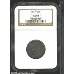 1831 25C Small Letters MS62 NGC.