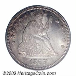 1857 25C MS65 PCGS.