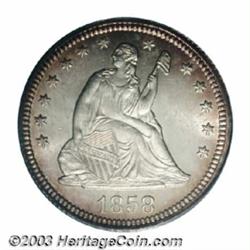1858 25C MS65 PCGS.