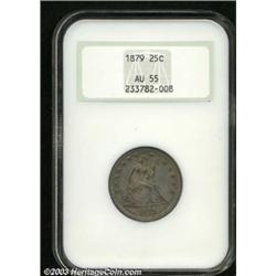 1879 25C AU55 NGC.