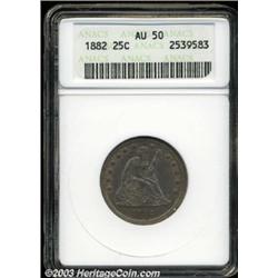 1882 25C AU50 ANACS.