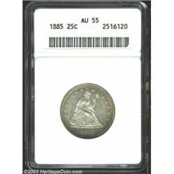 1885 25C AU55 ANACS.