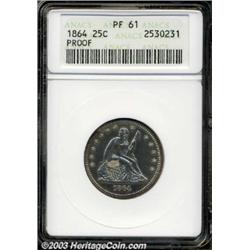 1864 25C PR61 ANACS.