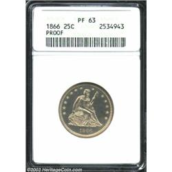 1866 25C PR63 ANACS.