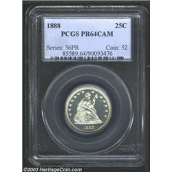 1888 25C PR64 Cameo PCGS.