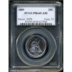 1889 25C PR64 Cameo PCGS.
